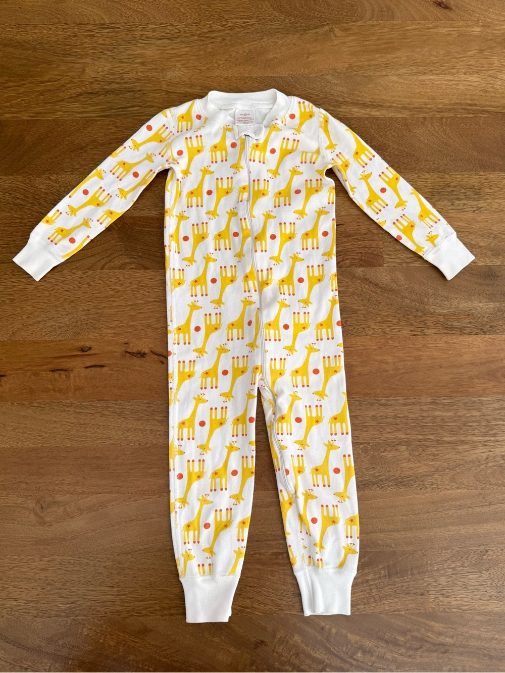 Hanna Andersson Giraffe Zippered Pajamas